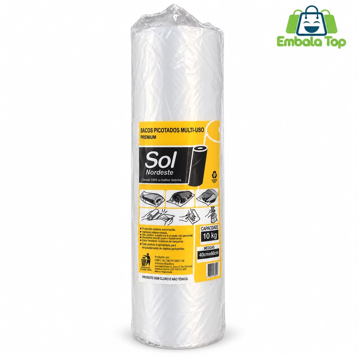 BOBINA PICOTADA 40x60 PREMUIM (AMARELA)