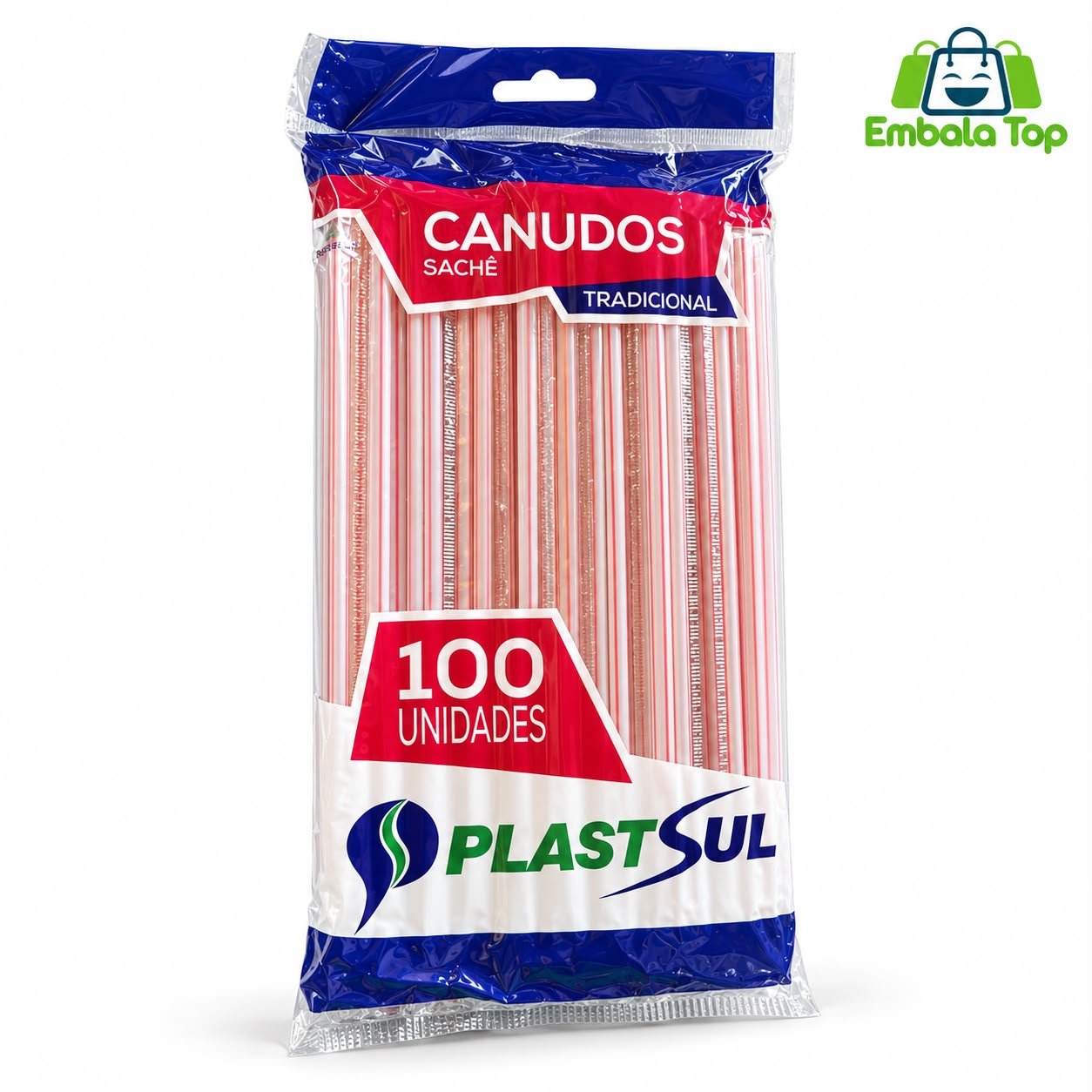 CANUDO TRAD. REFRI 5 MM SACHÊ PC C/100 UND STRAWPLAST