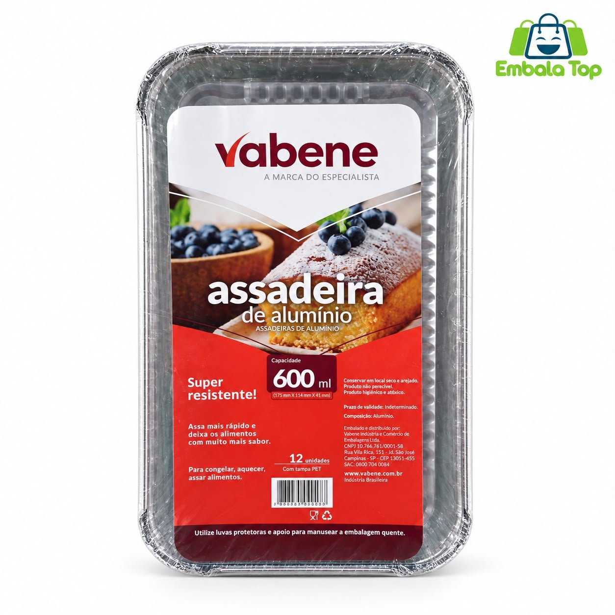 ASSADEIRA RET. TP  600 ML 12UND (VABENE)